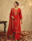 Red-y or Not Embroidered Suit Set (Ready to Ship)