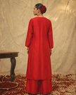 Red-y or Not Embroidered Suit Set (Ready to Ship)