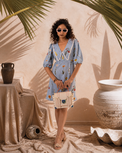 Meadow Stripes Dress (Made to Order)