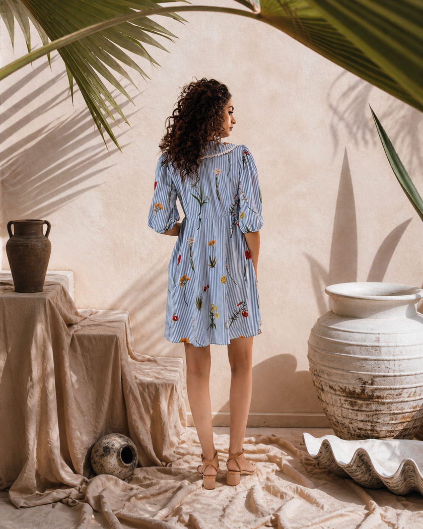 Meadow Stripes Dress (Made to Order)