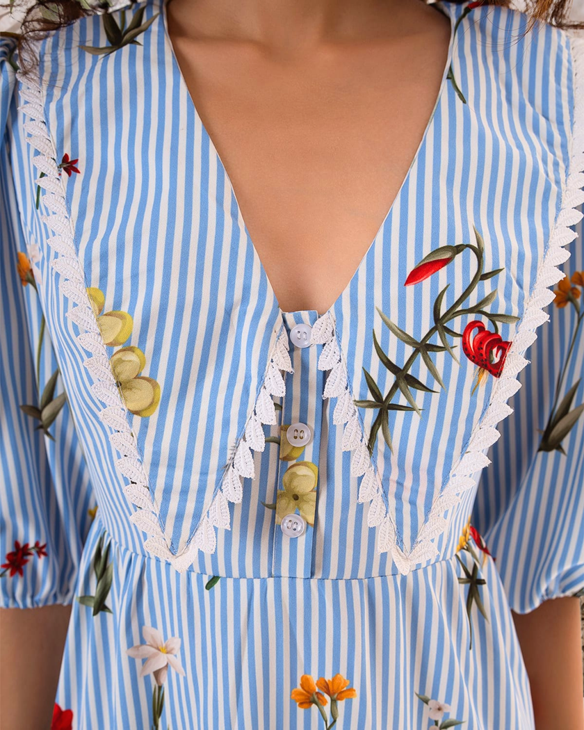 Meadow Stripes Dress (Made to Order)