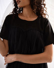 Midnight Ruffle Sheer Dress (Ready to Ship)