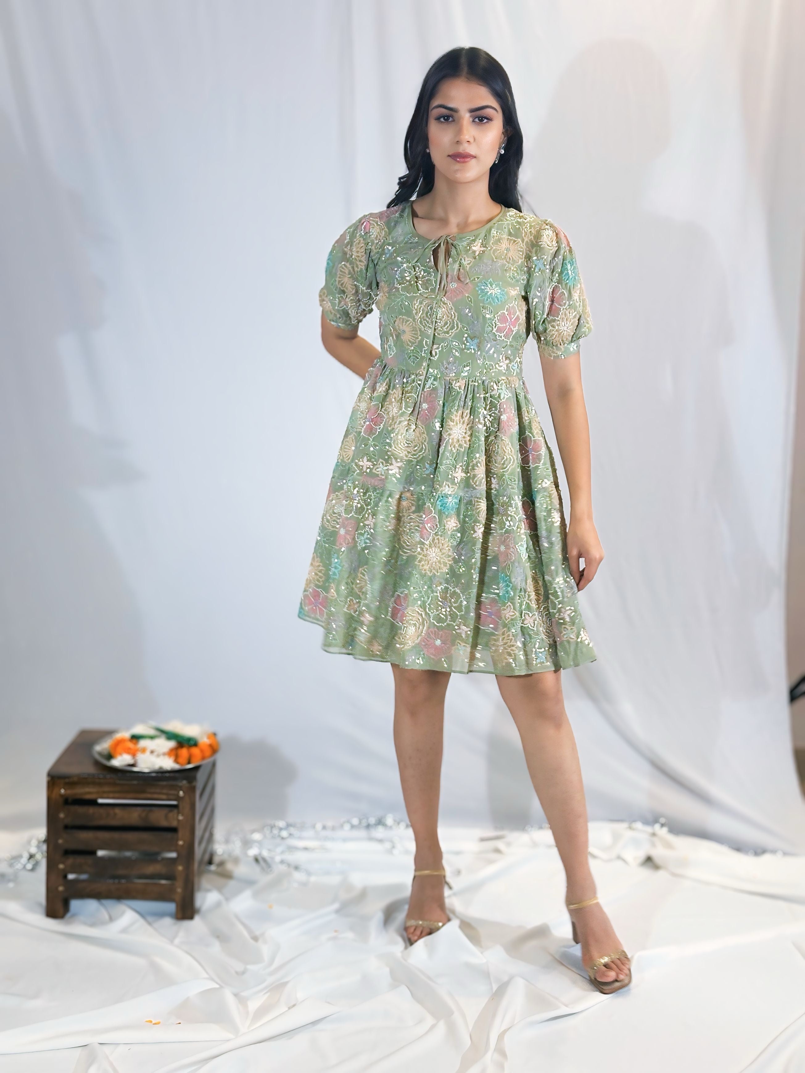 Gulbagh Tier Dress (Ready To Ship)