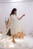 Ivory Lace Cape Dress (Ready to Ship)