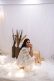 Ivory Lace Cape Dress (Ready to Ship)