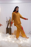 Mustard & Coral Bow Co-Ord Set (Ready to Ship)