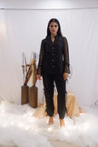 Sheer Sleeve Black Co-Ord Set (Ready to Ship)