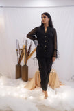 Sheer Sleeve Black Co-Ord Set (Ready to Ship)